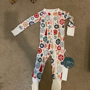 Little Sleepies Snowflake and Tree Kids One Piece